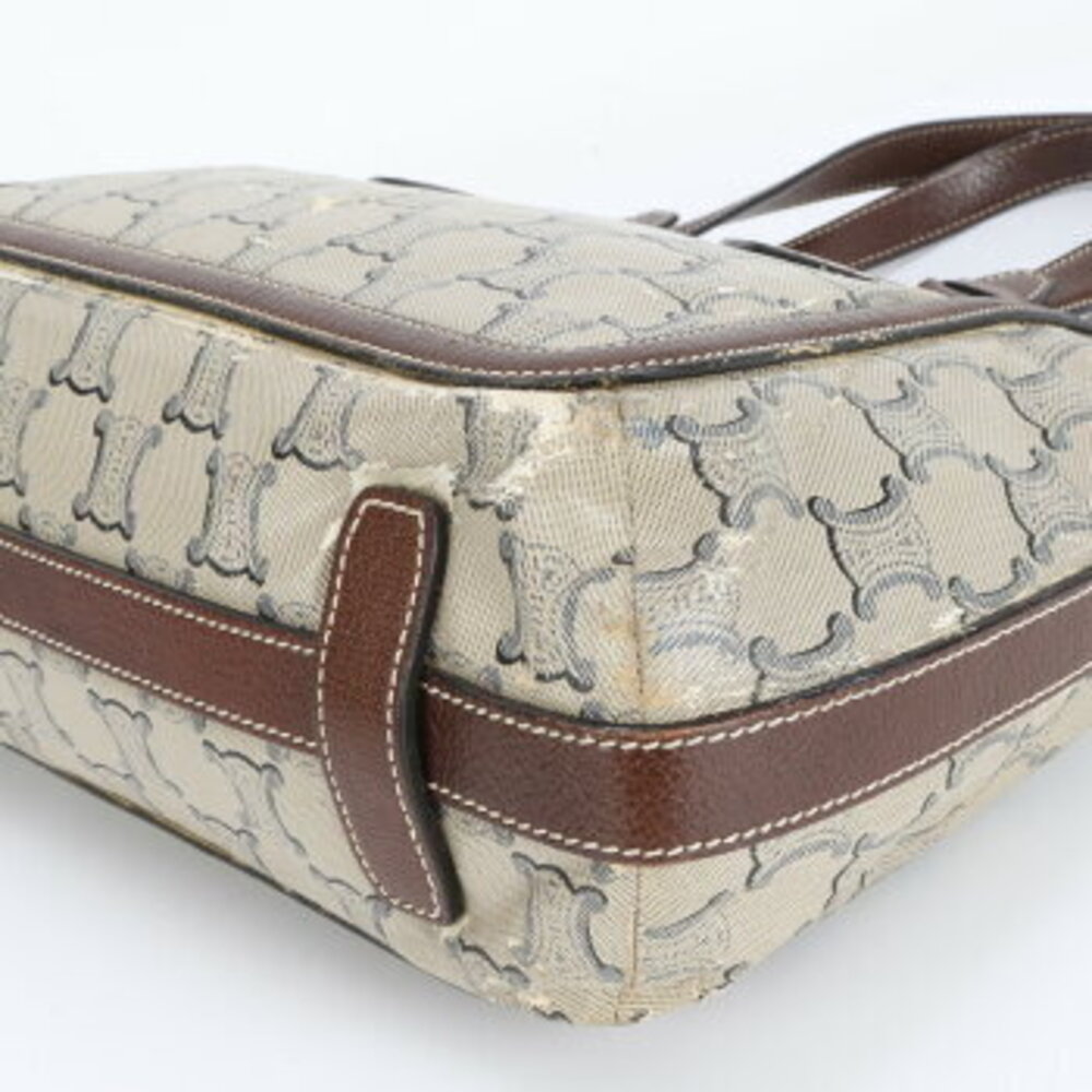 Celine Paris Macadam Triomphe Bag Tote Handbag Be… - image 8